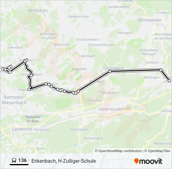 136 Bus Line Map