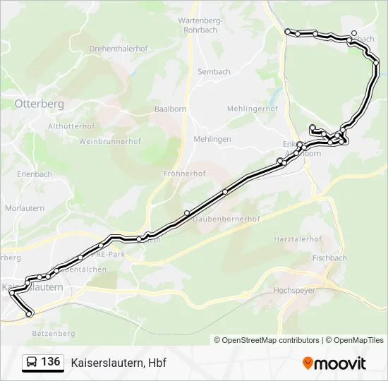 136 Bus Line Map
