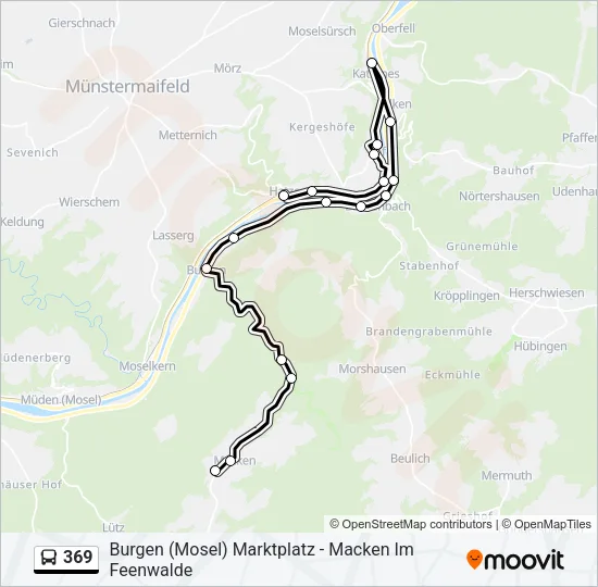 369 Bus Line Map