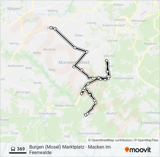 369 Bus Line Map