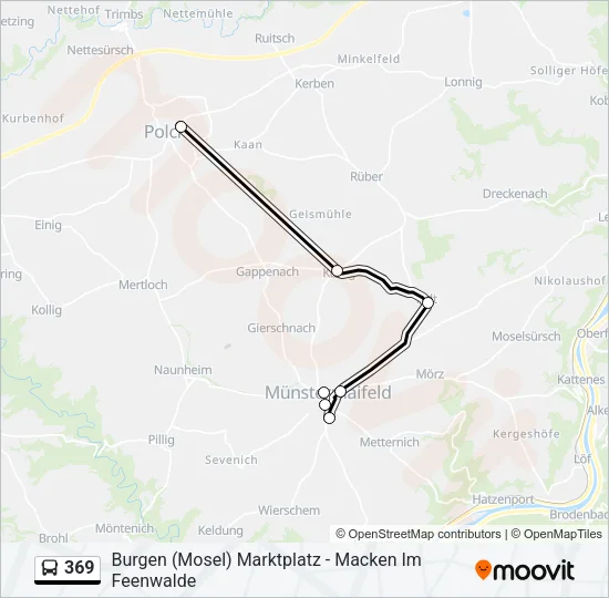 369 Bus Line Map