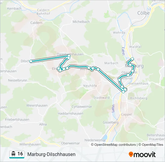 16 S-Bahn Line Map