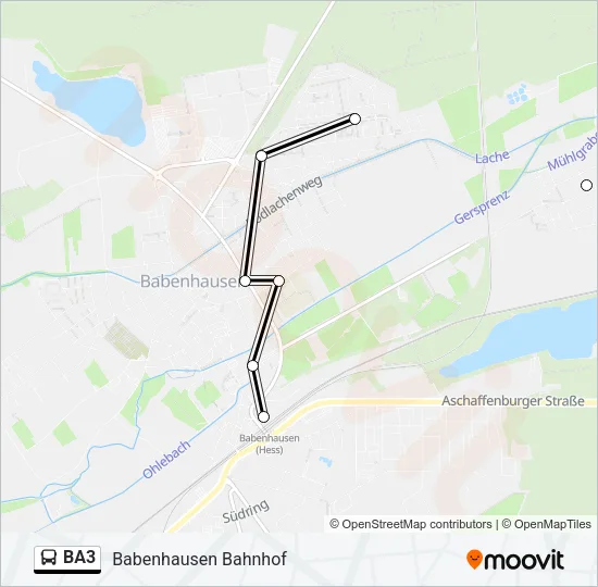 BA3 Bus Line Map