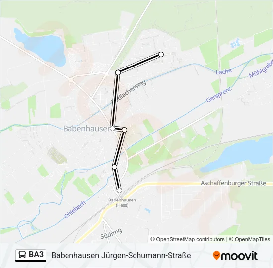 BA3 Bus Line Map