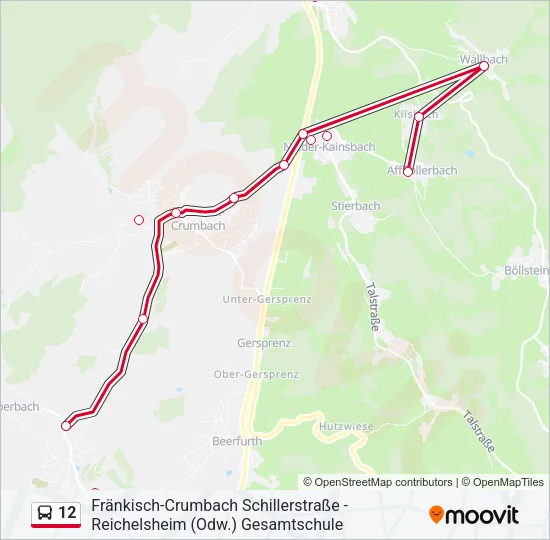 12 Bus Line Map