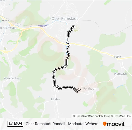 Автобус MO4: карта маршрута