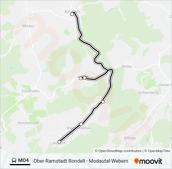 MO4 Bus Line Map