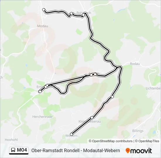 MO4 Bus Line Map