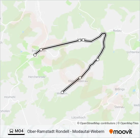 MO4 Bus Line Map