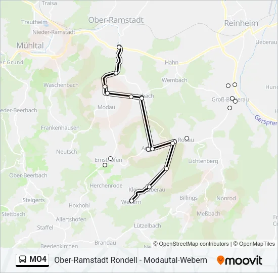 MO4 Bus Line Map