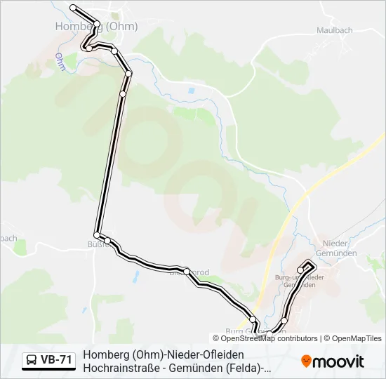 VB-71 Bus Line Map
