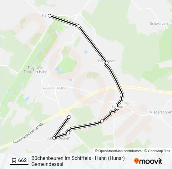 662 Bus Line Map