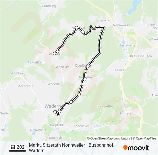202 Bus Line Map