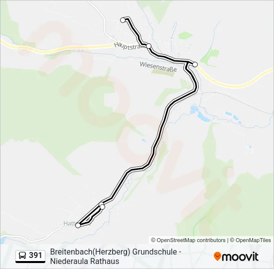 391 Bus Line Map