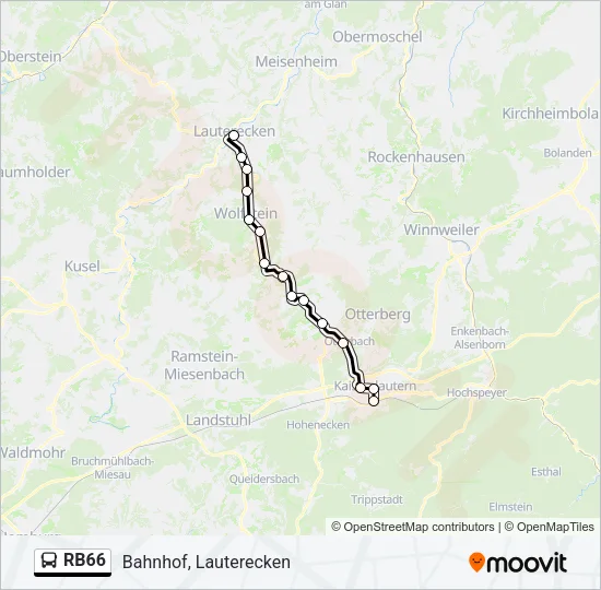 Buslinie RB66 Karte