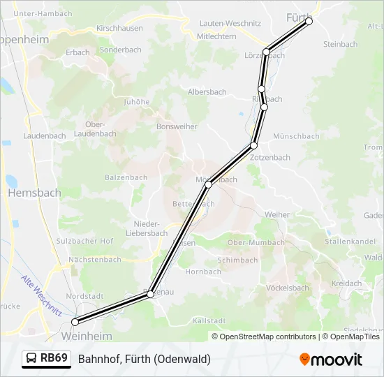 RB69 Bus Line Map