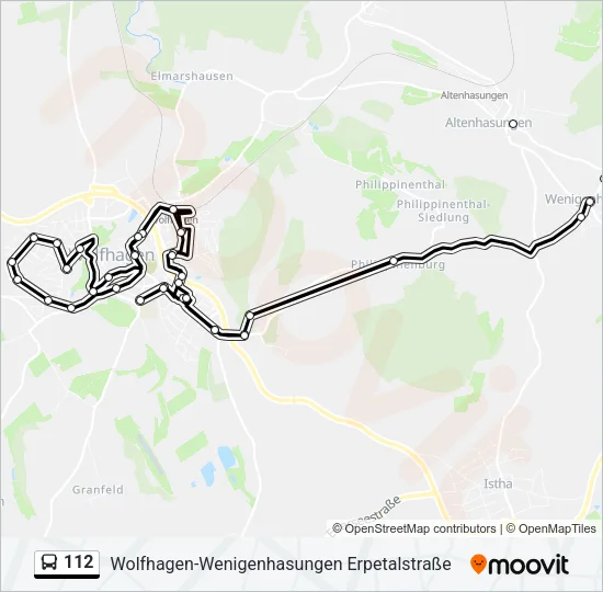 112 Bus Line Map