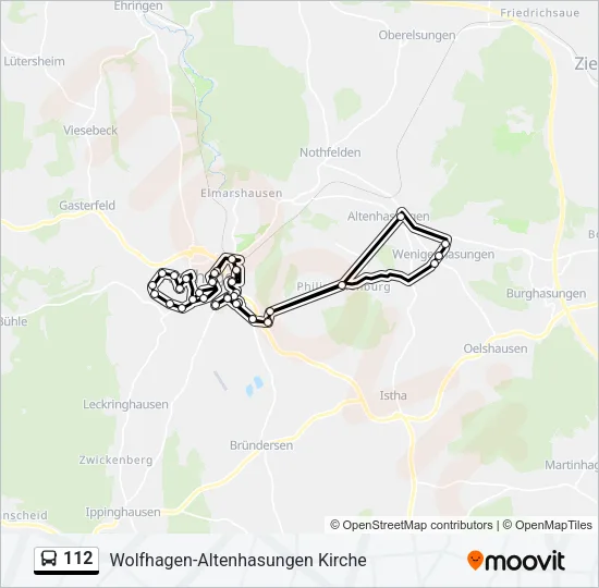 112 Bus Line Map