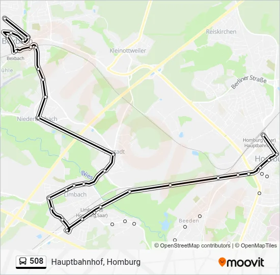 508 Bus Schedule.pdf 508 Route: Fahrpläne, Haltestellen & Karten - Hauptbahnhof, Homburg ...