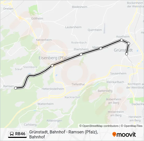 RB46 Bus Line Map