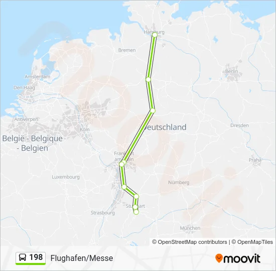 Автобус 198: карта маршрута