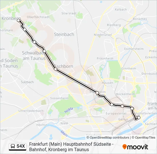 S4X Bus Line Map