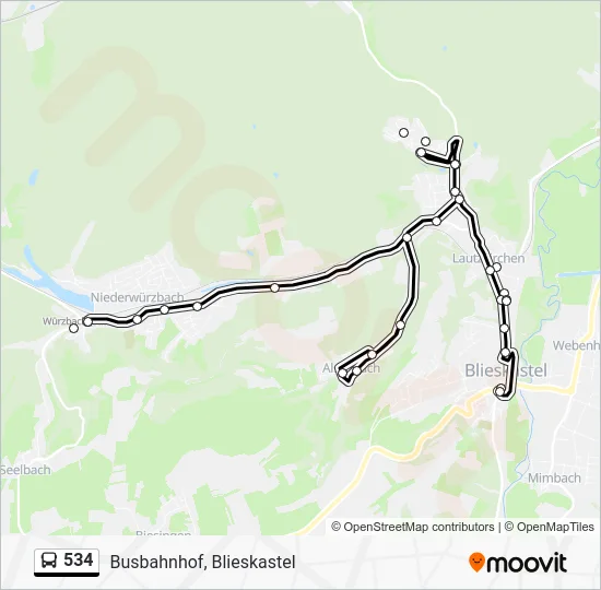 Автобус 534: карта маршрута