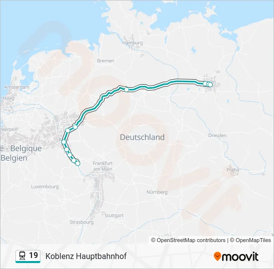 Поезд 19: карта маршрута