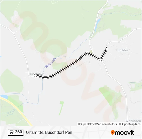 Автобус 260: карта маршрута