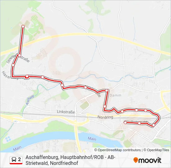 Автобус 2: карта маршрута