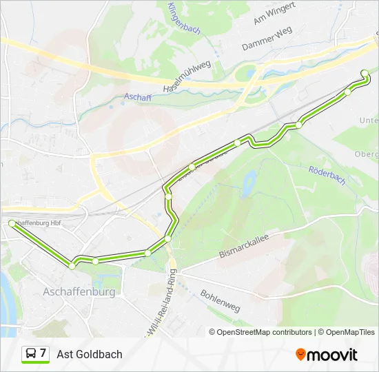 Автобус 7: карта маршрута