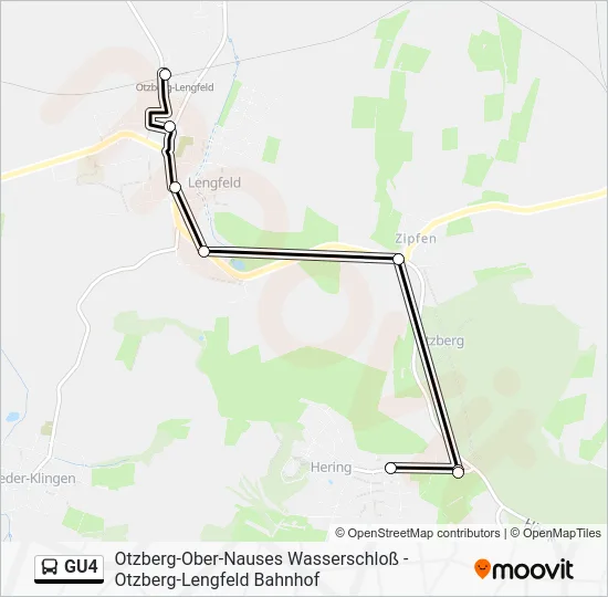 Автобус GU4: карта маршрута