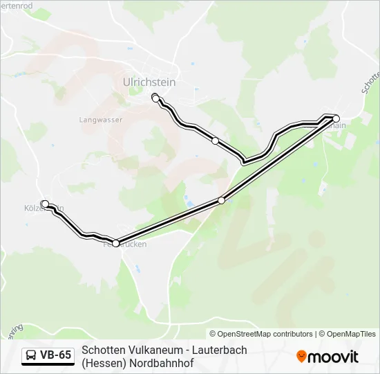 Автобус VB-65: карта маршрута