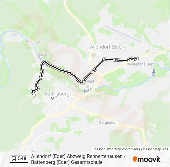 548 Route: Schedules, Stops & Maps - Allendorf (Updated)
