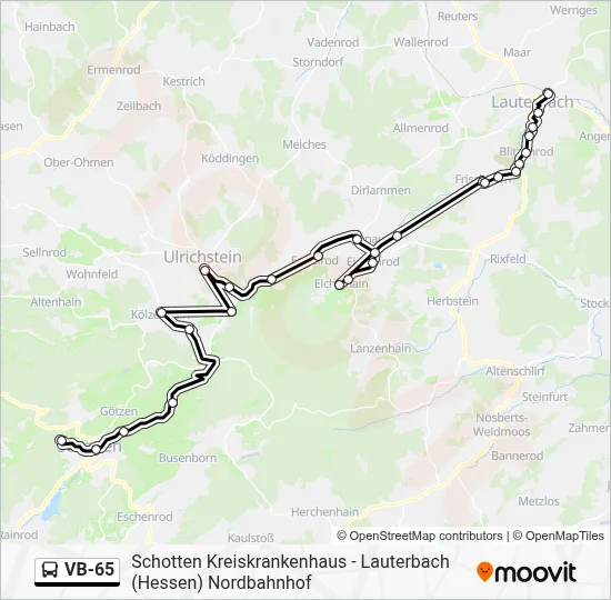 VB-65 Bus Line Map
