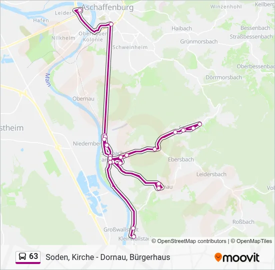 63 Bus Line Map