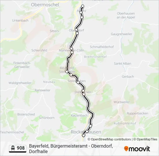 908 S-Bahn Line Map
