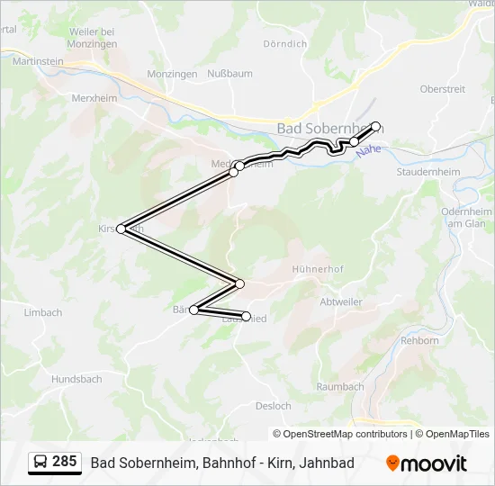 285 Route: Fahrpläne, Haltestellen & Karten - Lauschied, Bärweiler ...