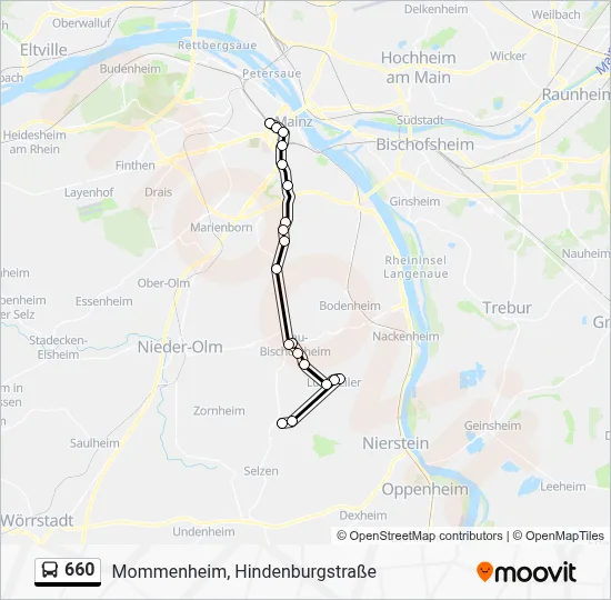 660 Route: Fahrpläne, Haltestellen & Karten - Mommenheim ...