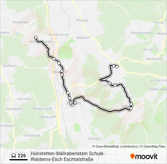 226 Bus Line Map