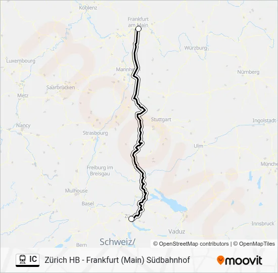 IC Train Line Map