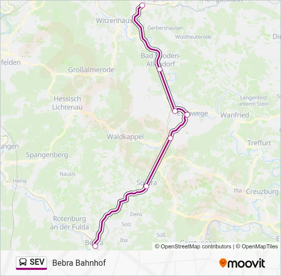 SEV Bus Line Map