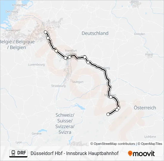 DRF Train Line Map
