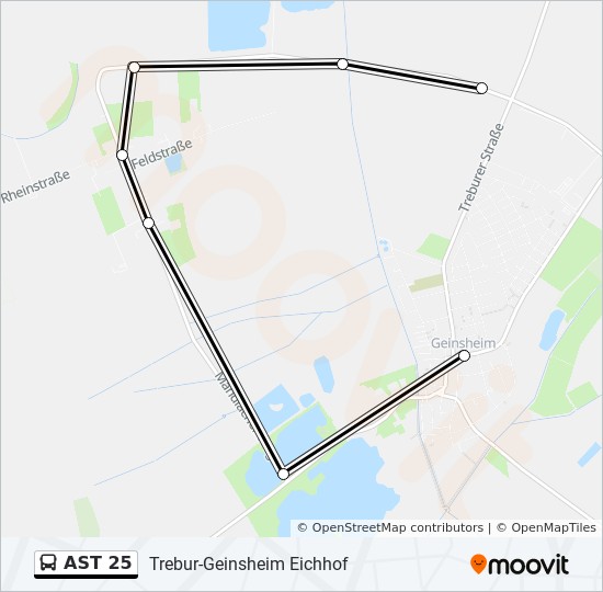 Bus Linie AST 25 Karte Bus Linie AST 25 Karte