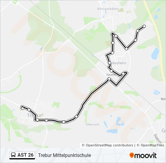 AST 26 bus Line Map AST 26 bus Line Map