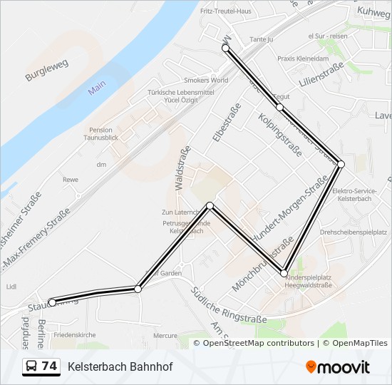 Bus Linie 74 Karte Bus Linie 74 Karte