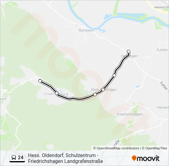 24 Bus Line Map