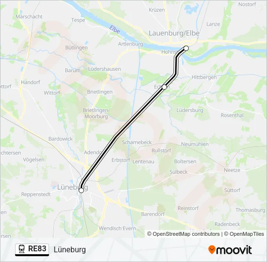 RE83 Train Line Map