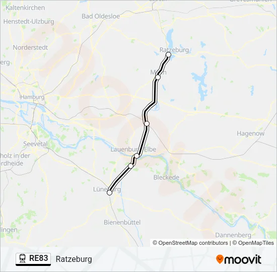 RE83 Train Line Map