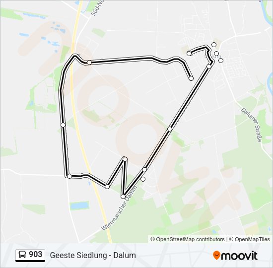 Buslinie 903 Karte